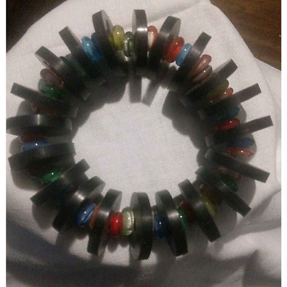 Vintage Fashion Jewelry Beaded Bracelet Boho Chunky Stretchy